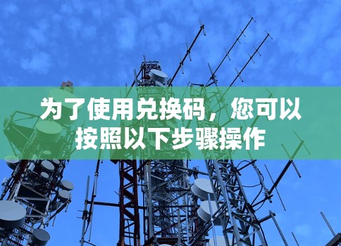 为了使用兑换码,您可以按照以下步骤操作