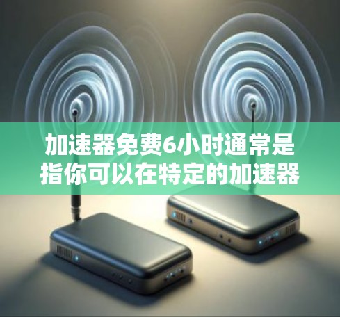 加速器免费6小时通常是指你可以在特定的加速器上使用6个连续的小时,但无法无限使用。以下是一些可能的解释